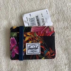 Brand New Herschel Charlie Wallet in Tropical Hibiscus